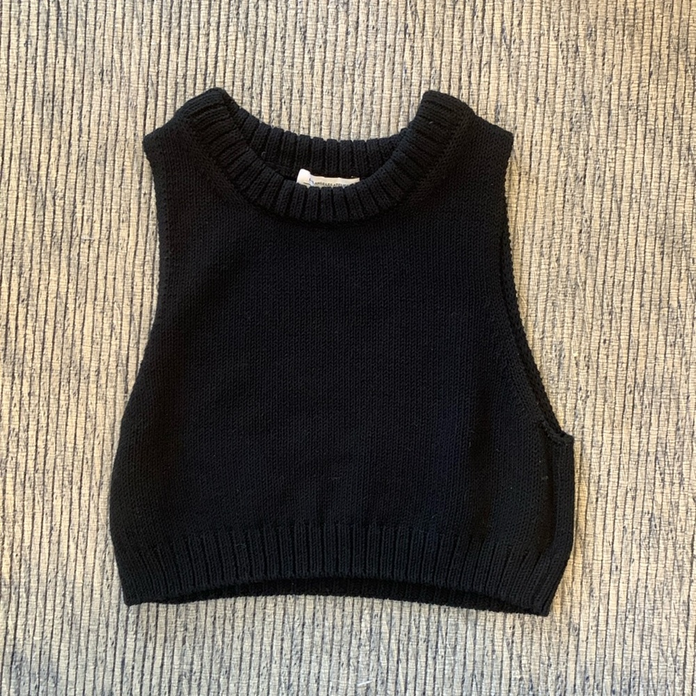 & Other Stories Black Sweater Vest Small